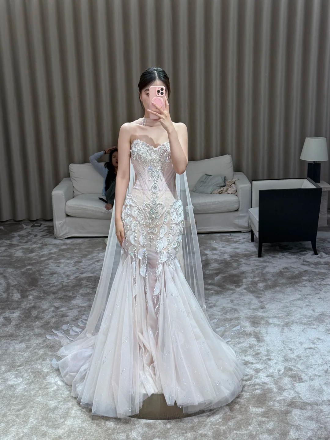 Gorgeous Mermaid Sweetheart Tulle Sequin Beaded Without Sleeves Long Prom Dress,Evening Dress GG5545