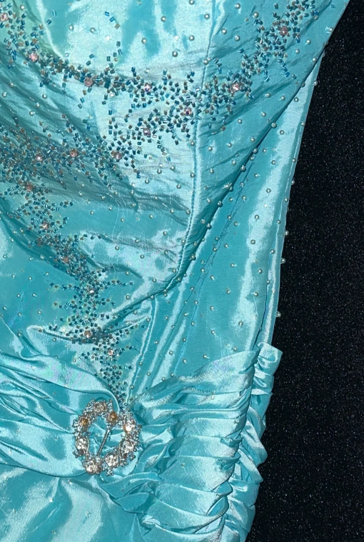 Pretty Mermaid Strapless Satin Beaded Without Sleeves Long Prom Dress,Evening Dress GG5564