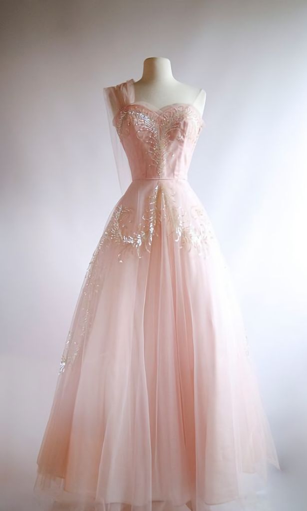 Elegant A Line One Shoulder Tulle Applique Sequin Long Prom Dress,Evening Dress GG763