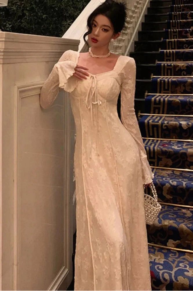 Elegant A Line Sweetheart Satin Applique Long Sleeve Long Prom Dress,Evening Dress GG794