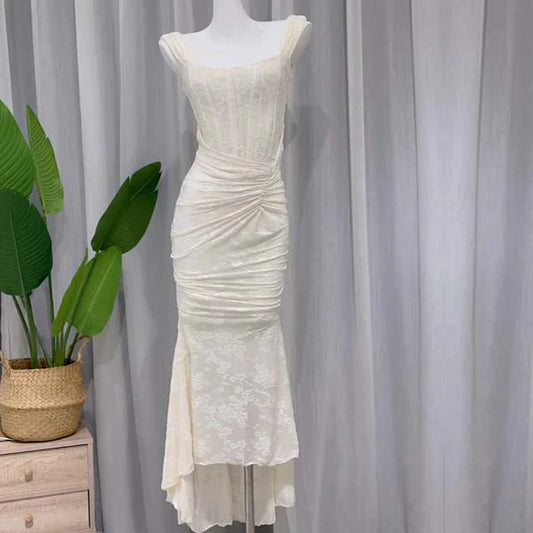 Sexy Mermaid Low Collar Satin Long Prom Dress,Evening Dress GG913