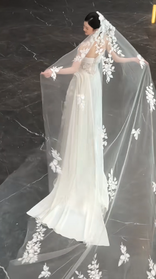 Chic A Line One Shoulder Satin With White Tulle Applique Long Prom Dress,Wedding Dress,Evening Dress GG1135