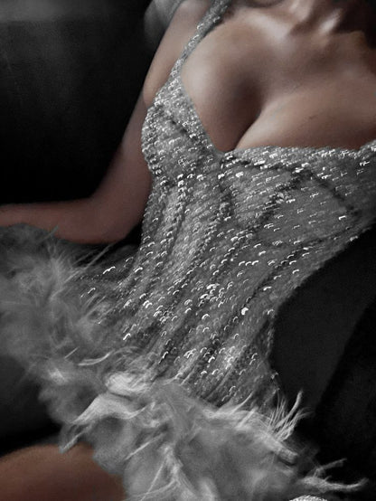 Pretty Sheath Straps Sequin Mint Green Short Formal 8th Grade Homecoming Dresses Summer Middle School Hoco Dress 6th Grade Graduation Outfits DH448