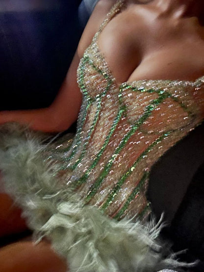 Pretty Sheath Straps Sequin Mint Green Short Formal 8th Grade Homecoming Dresses Summer Middle School Hoco Dress 6th Grade Graduation Outfits DH448