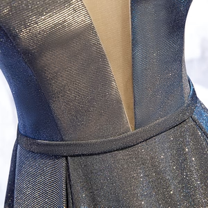 New Shiny A Line V Neck Silver Gray Long Prom Dresses, Gray Long Formal Evening Dresses GG096