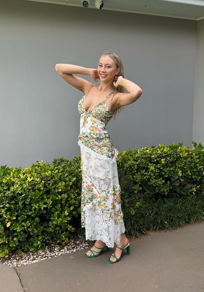 Chic A Line Spaghetti Straps V Neck Printing Chiffon Long Prom Dress,Evening Dress GG1025