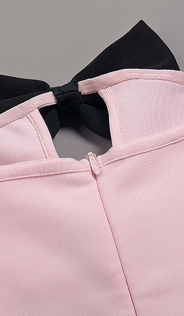 Charming Mermaid Strapless Pink Satin With Bow Long Prom Dress,Evening Dress GG1138