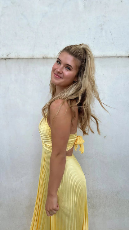 Graceful A Line Spaghetti Straps Chiffon Pleats Long Prom Dress,Evening Dress GG1140