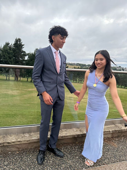 Simple Mermaid One Shoulder Lavender Satin Slit Long Prom Dress,Evening Dress GG1242