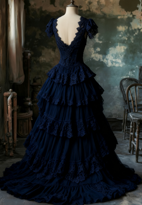 Chic A Line Lace V Neck Ivory Tulle Applique Long Prom Dress,Wedding Dress,Evening Dress GG1320