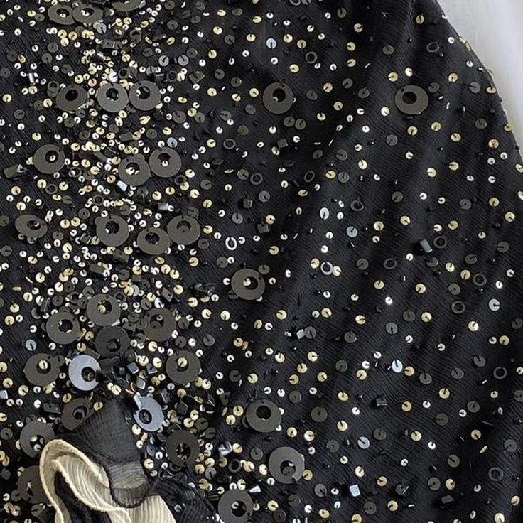 Shiny A Line Black Tulle Ruffle Sequin Beaded Irregular Hem Long Prom Dress,Evening Dress GG1351