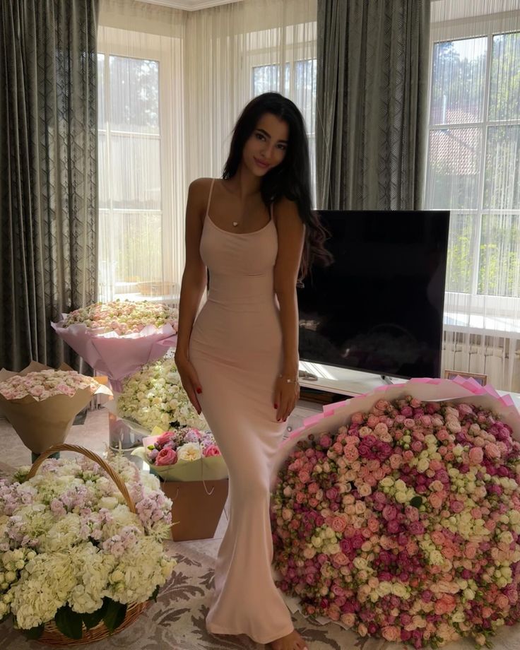 Simple Mermaid Spaghetti Straps Blush Pink Satin Long Prom Dress,Evening Dress GG1490