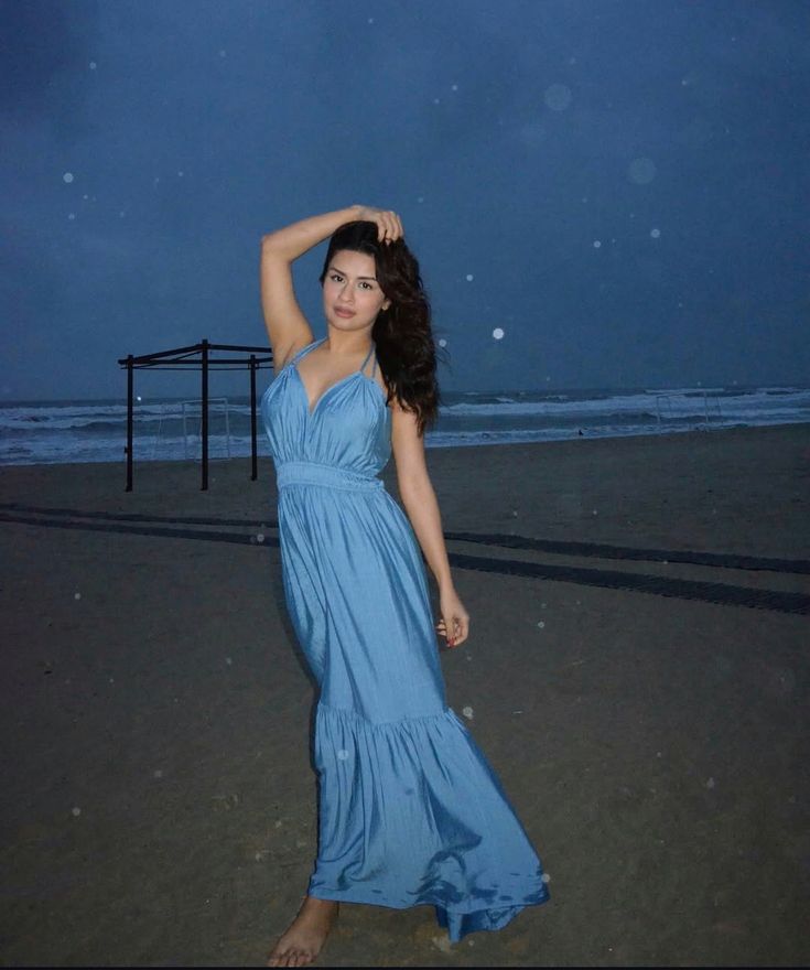 Simple A Line Halter Straps Blue Satin Long Prom Dress,Evening Dress GG1516