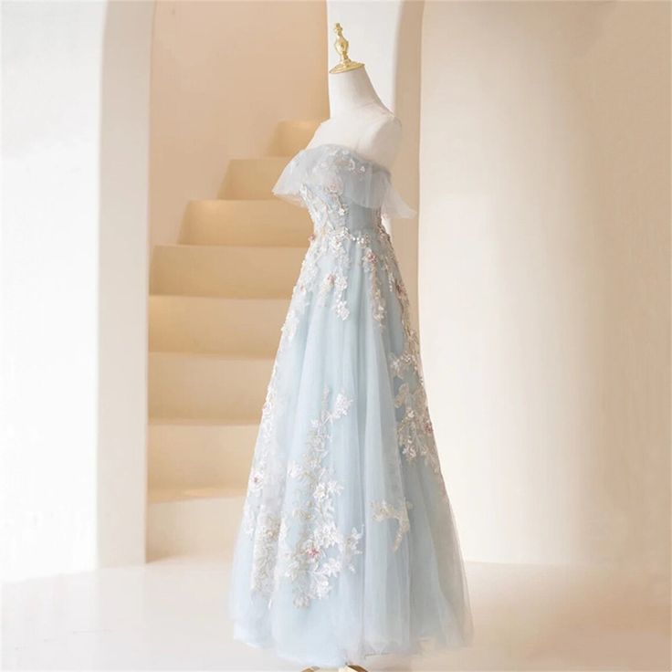 Exquisite A Line Strapless Long Prom Dress, Formal Evening Dresses GG153