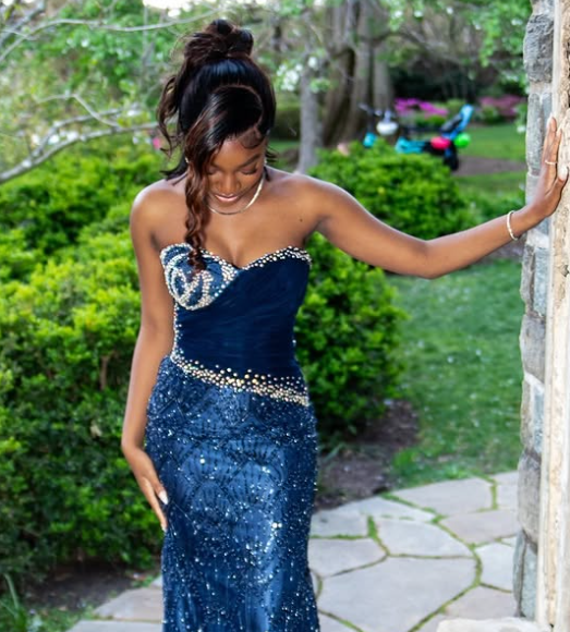 Chic Mermaid Strapless Navy Velvet Satin Beaded Long Prom Dress,Evening Dress GG1533
