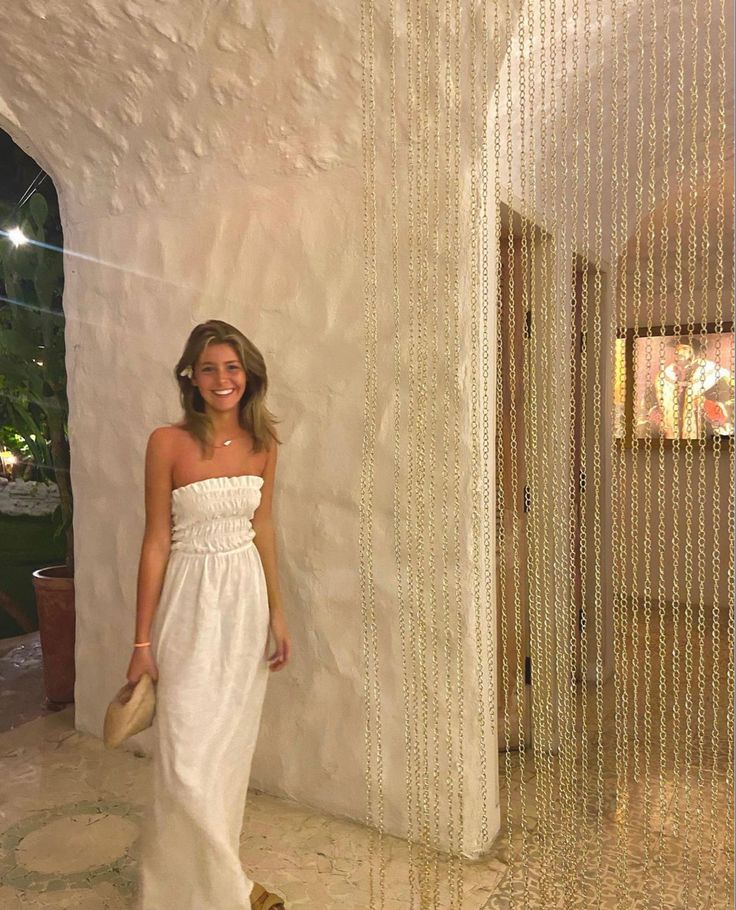 Simple A Line Strapless White Chiffon Long Prom Dress,Evening Dress GG1671