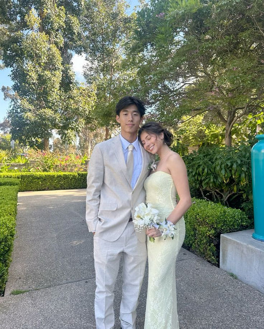 Elegant Mermaid Strapless Pastel Yellow Satin Lace Long  Prom Dress,Evening Dress GG1687