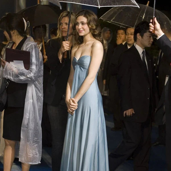 Pretty A Line Sweetheart Pale Blue Chiffon Long Prom Dress,Evening Dress GG1699