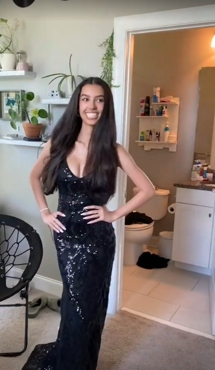 Shiny Mermaid Spaghetti Straps Black Sequin Long Prom Dress,Evening Dress GG1750