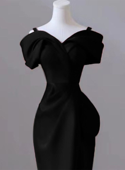 Chic Mermaid Sweetheart Off The Shoulder Satin  Long Prom Dress, Evening Dress GG175