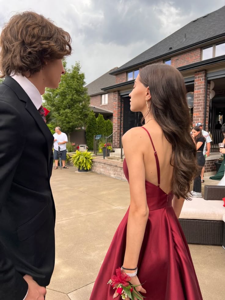 Elegant A Line Spaghetti Straps Burgundy Satin Long Prom Dress,Evening Dress GG1785