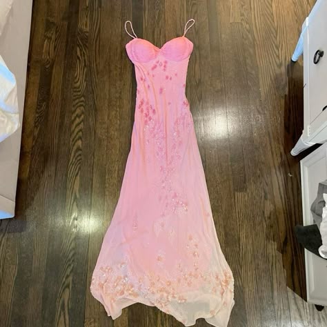 Ombre A Line Spaghetti Straps Chiffon Beaded Long Prom Dress,Evening Dress GG1805