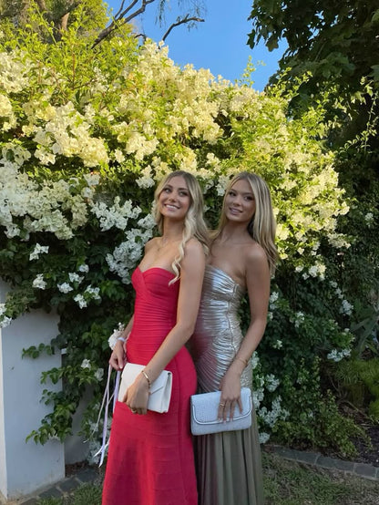 Chic Mermaid Strapless Satin Long Prom Dress,Evening Dress GG1841