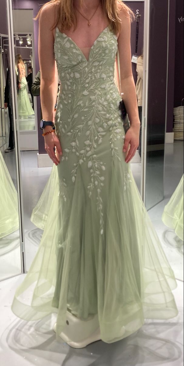 Beautiful  Mermaid Spaghetti Straps Tulle Applique Long Prom Dress,Evening Dress GG1842