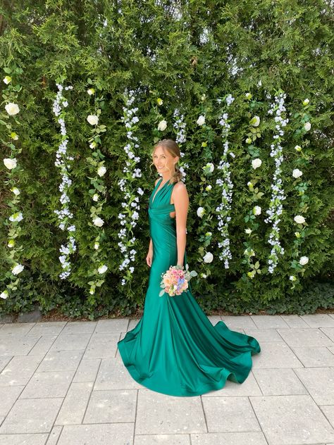 Elegant Mermaid Halter Dark Green Satin Long Prom Dress,Evening Dress GG1851