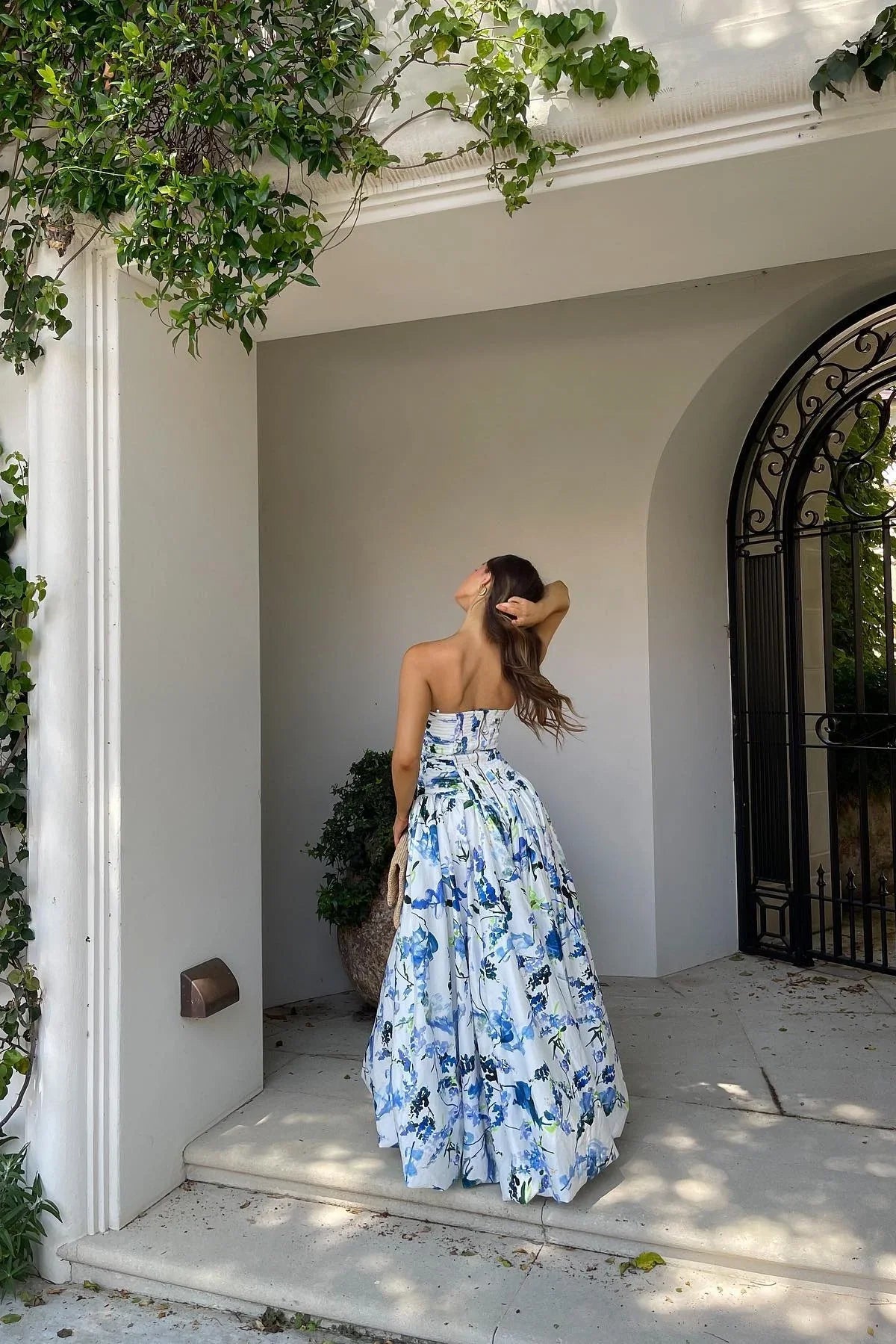 Elegant A Line Chiffon Printing Flower Long Prom Dress,Evening Dress GG1854