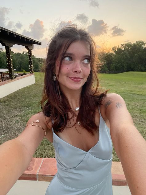 Elegant Mermaid Spaghetti Straps Sky Blue Satin Slit Long Prom Dress,Evening Dress GG1861