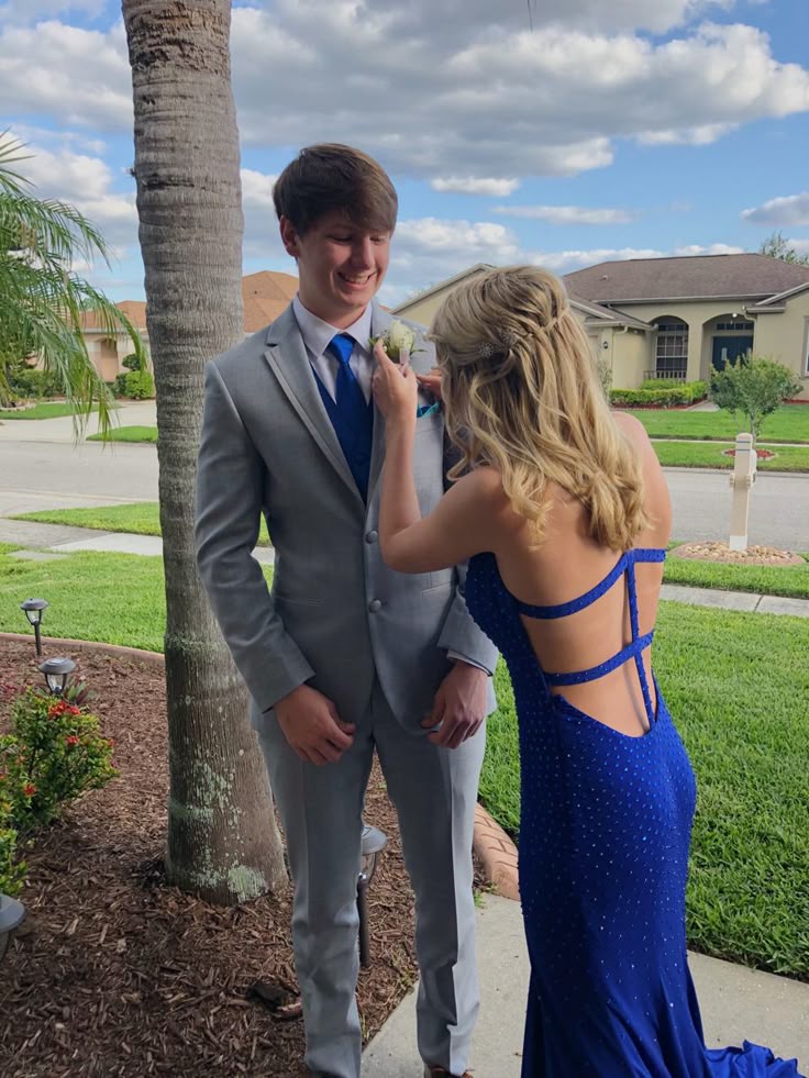 Chic Mermaid Halter Straps Royal Blue Satin Beaded Long Prom Dress,Evening Dress GG1926