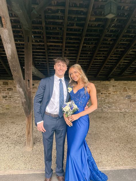 Pretty Mermaid Spaghetti Straps Royal Blue Satin Lace Applique Long Prom Dress,Evening Dress GG1928