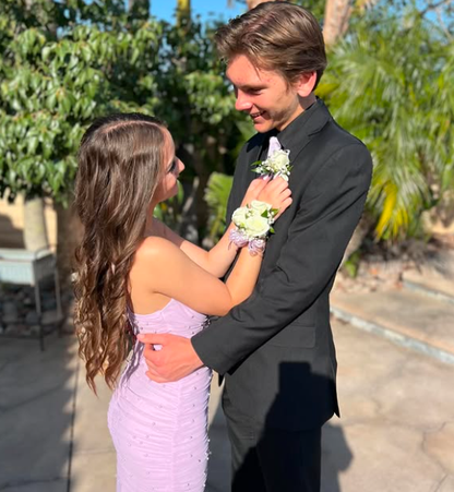 Pretty Mermaid Spaghetti Straps Lilac Chiffon Pleated Beaded Long Prom Dress,Evening Dress GG1938