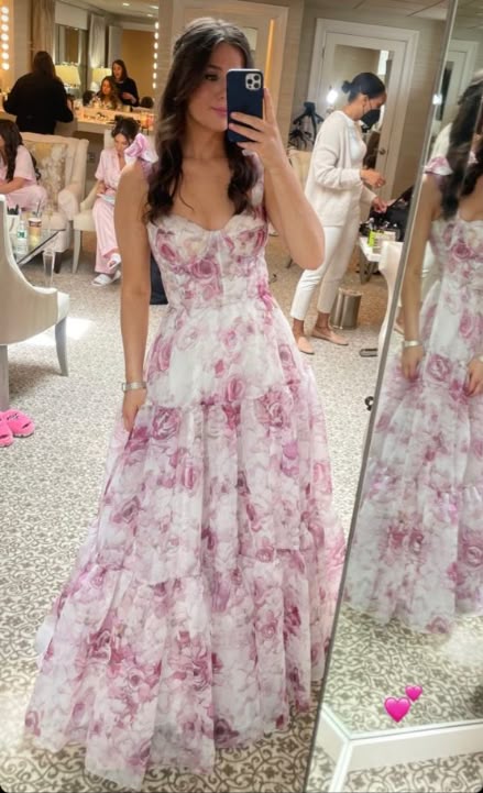 Fairy A-line Sweetheart Chiffon Printing Long Prom Dress,Evening Dress GG1944