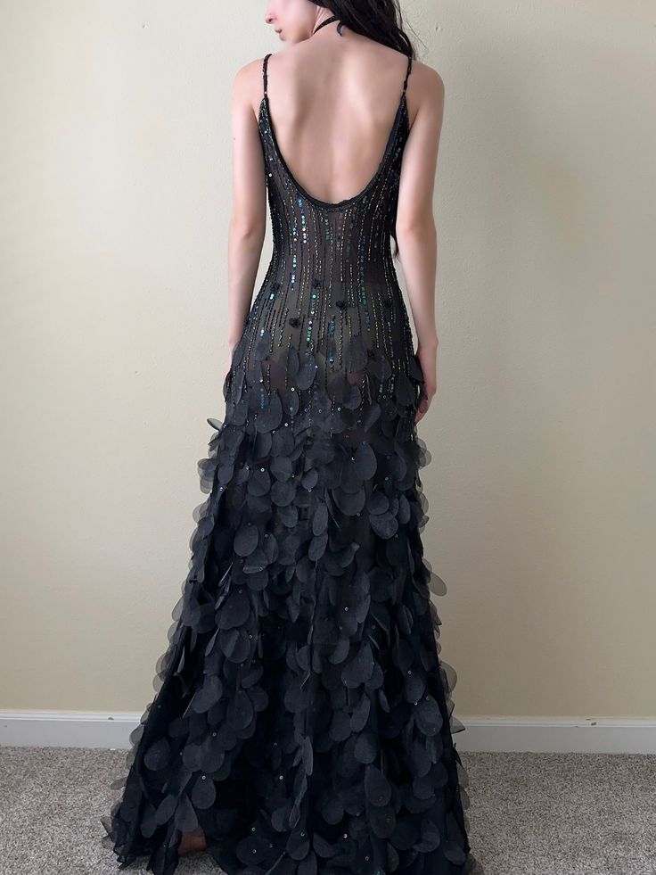 Charming A Line Spaghetti Straps Chiffon Beaded Applique Long Prom Dress,Evening Dress GG1950