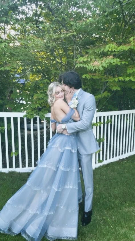 Fairy A Line Off The Shoulder Sky Blue Tulle Sequin Long Prom Dress,Evening Dress GG1960