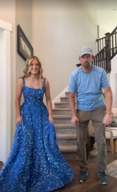 Glitter A Line Square Satin Sequin Long Prom Dress,Evening Dress GG2042