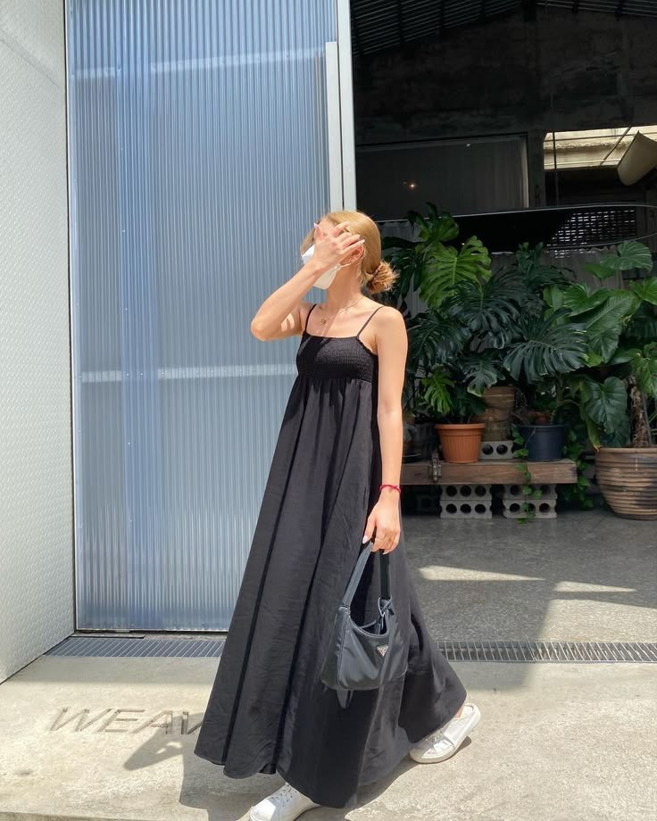 Classy Spaghetti Straps Black Satin Long Prom Dress,Evening Dress GG2116