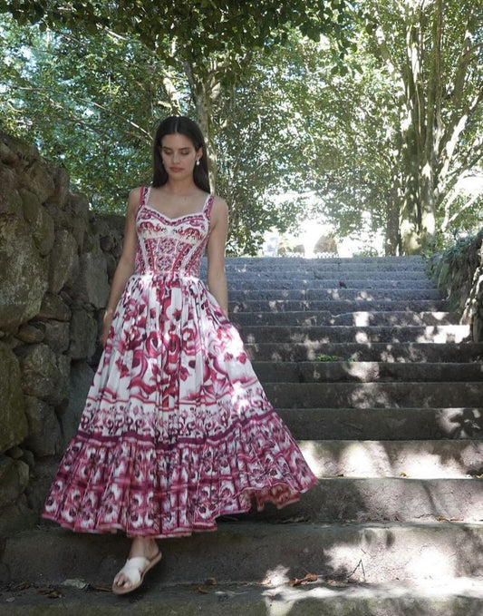 Unique A Line Spaghetti Straps Satin Printing Long Prom Dress,Party Dress,Evening Dress GG2199