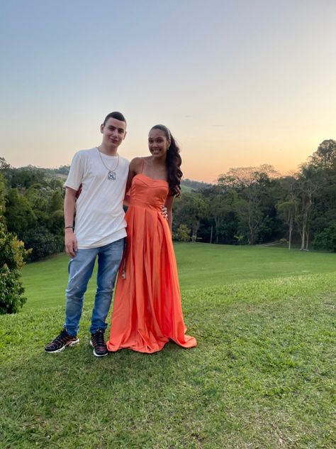 Elegant A Line Spaghetti Straps Orange Satin Long Prom Dress,Party Dress,Evening Dress GG2207