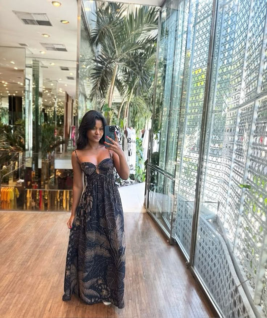 Stunning A line Spaghetti Straps Satin Printing Long Prom Dress,Party Dress,Evening Dress GG2237