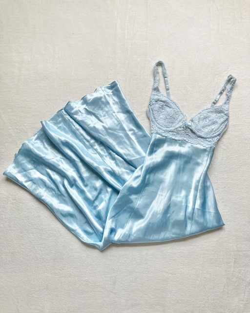 Elegant A Line Pale Blue Spaghetti Straps Satin Long Prom Dress,Party Dress,Evening Dress GG2248