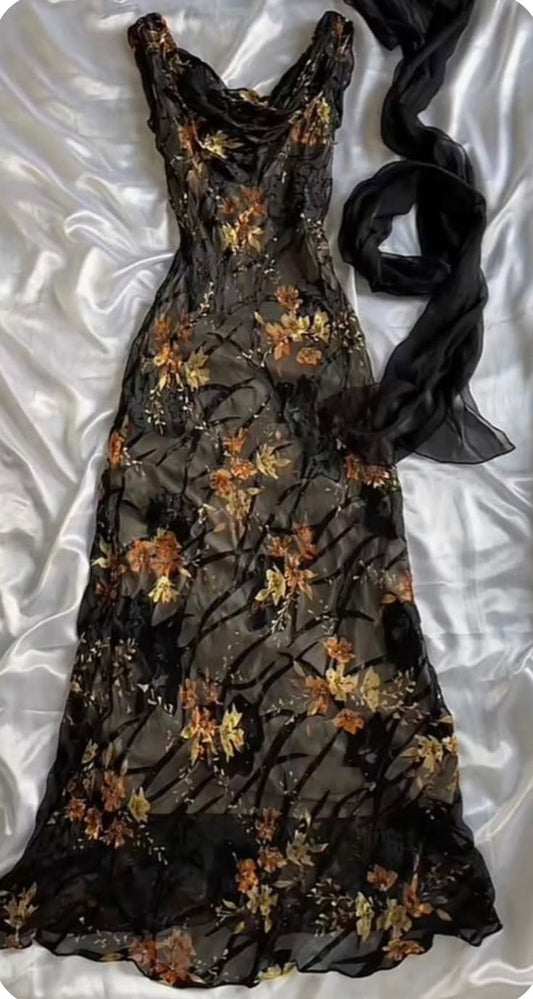 Vintage Mermaid Tulle Applique Long Prom Dress,Party Dress,Evening Dress GG2259