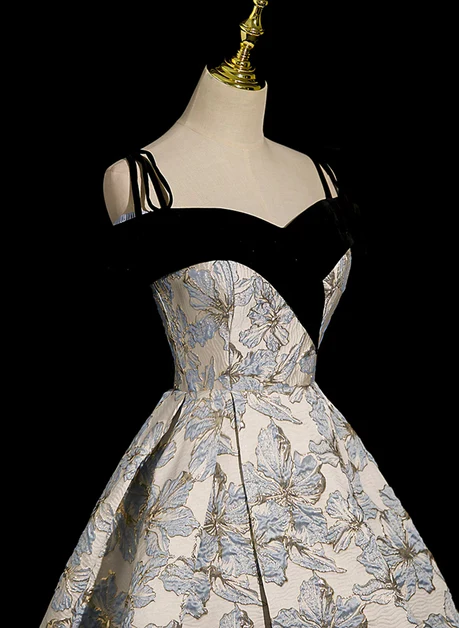 Elegant Beautiful A Line spaghetti Straps Satin Applique Sweetheart Long Prom Dress,Evening Dress GG225