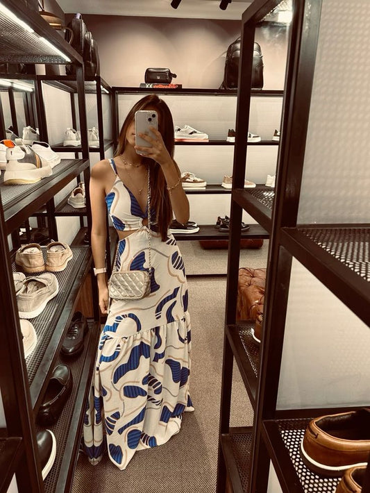 Classy A Line Spaghetti Straps Satin Printing Long Prom Dress,Party Dress,Evening Dress GG2261