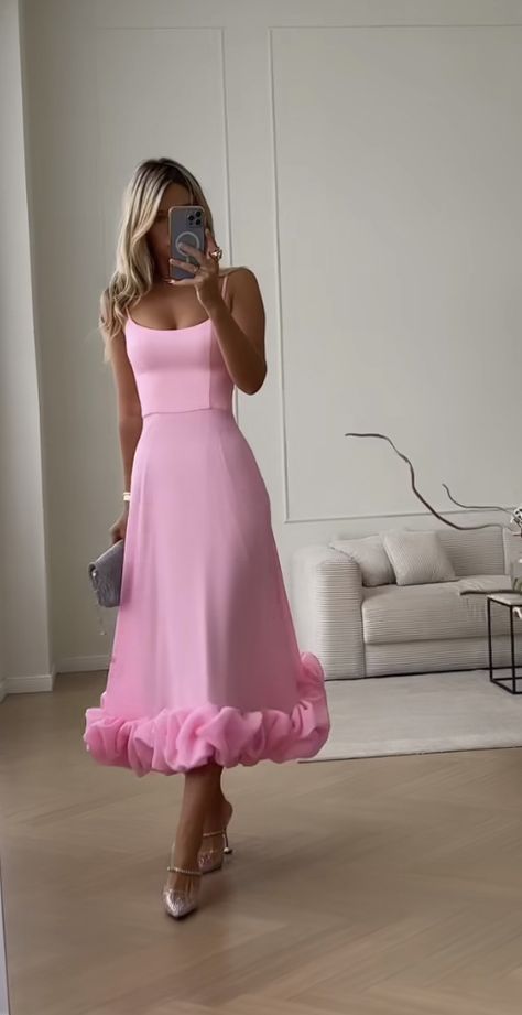 Classy A Line Spaghetti Straps Pink Satin Long Prom Dress,Party Dress,Evening Dress GG2268