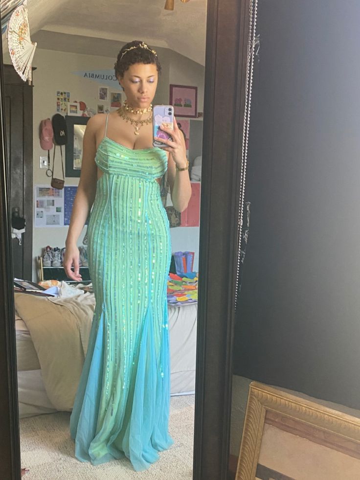 Unique Mermaid Spaghetti Straps Tulle Sequin Backless Long Prom Dress,Party Dress,Evening Dress GG2284