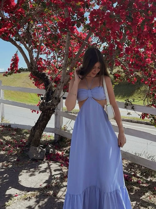 Classy A Line Halter Lilac Satin Long Prom Dress,Party Dress,Evening Dress GG2293