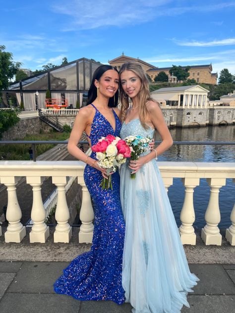 Senior Mermaid Halter Straps Royal Blue Satin Sequin Beaded Long Prom Dress,Party Dress,Evening Dress GG2304